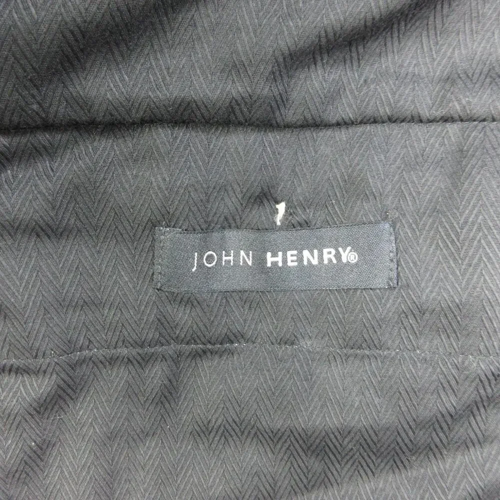 John Henry Suit Pants Mens 33x32 Gray Polyester Rayon Belted Vietnam 32x31.5*